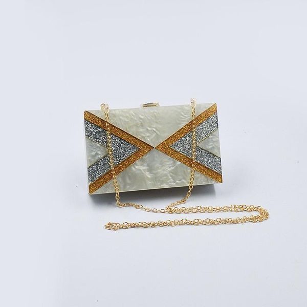 

evening bags women bag acrylic box sequied geomatric party clutch purse phone makeup wedding small shoulder