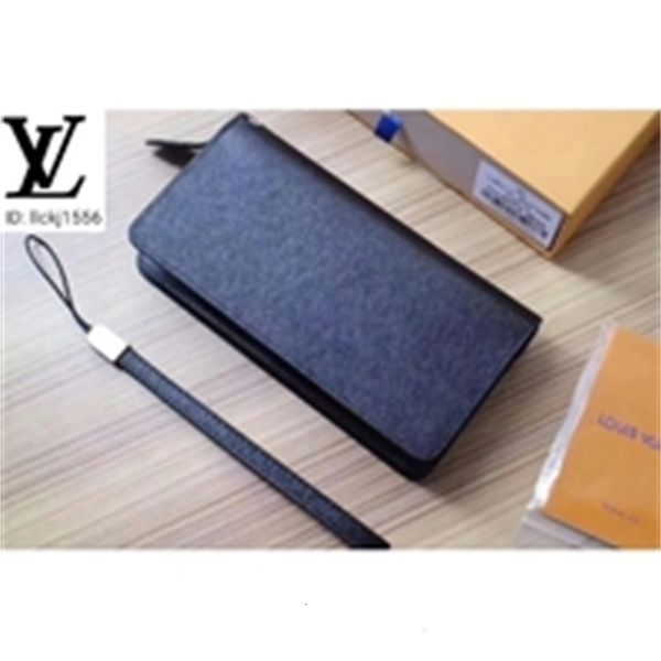 

compact zipper leather brand simple cross pattern designer wallet men real luxury long chain wallets tdt8 purse clutches evening m64608 key, Red;black