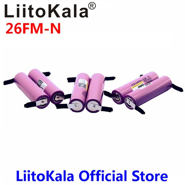 

liitokala 18650 rechargeable battery 3.7v 2600mah icr18650-26fm high drain 20a for headlamp torch flashlight power bank