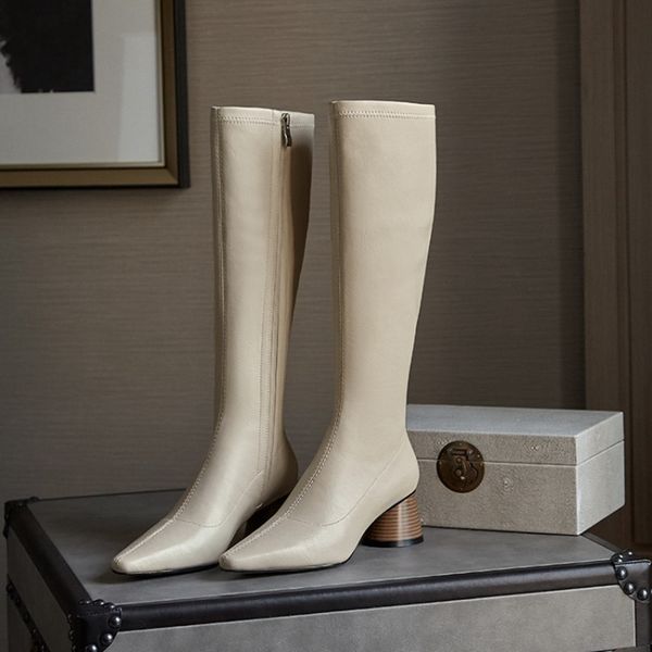 

new women winter long boots strange heel pointed toe women knee high boots fashion shoes women footwear size 34-39, Black