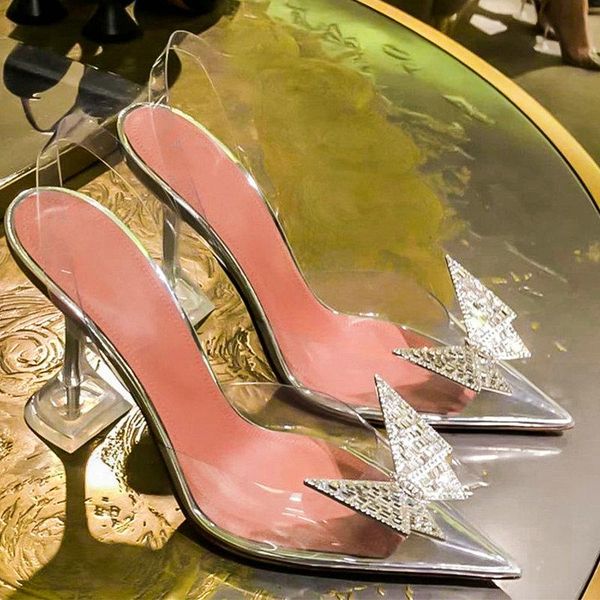 

dress shoes women's fashion butterfly-knot narrow band spring/autumn 2021 bling patchwork cross-tied crystal pointed toe pumps, Black