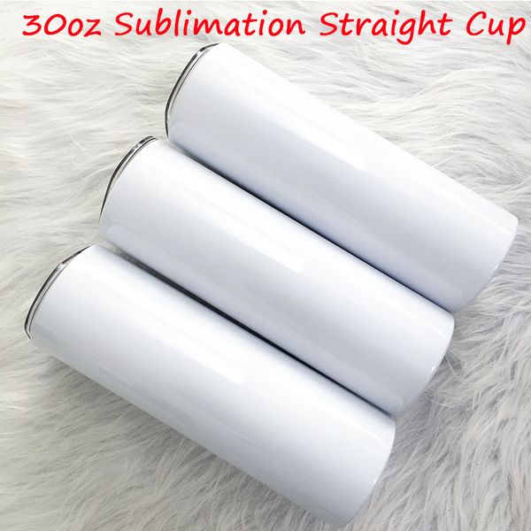 

2021 10pcs/lot diy creative 30oz straight ny tumbler insulated big capacity sublimation coating for heat transfer new year gift arem