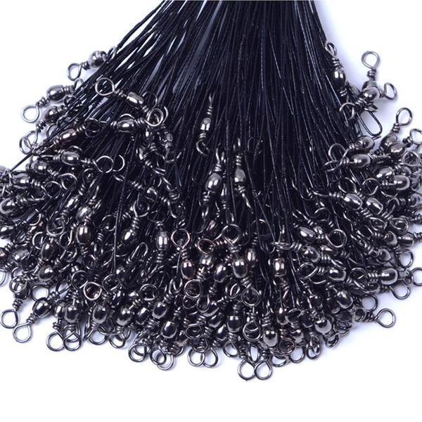 

braid line 20pcs 15 /20 /30cm fishing bait hook tracer leader anti-bite wire swivel connector sea boat