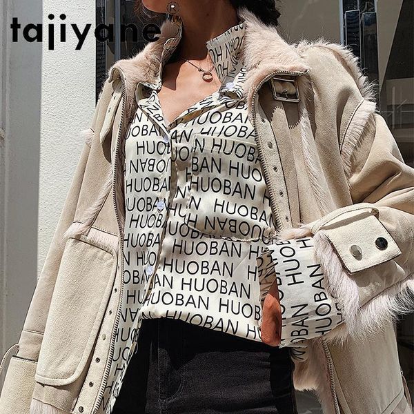 

women's leather & faux winter women coats 2021 real fur coat woman goat skin jackets female jacket clothes luxury abrigo mujer tn1374, Black