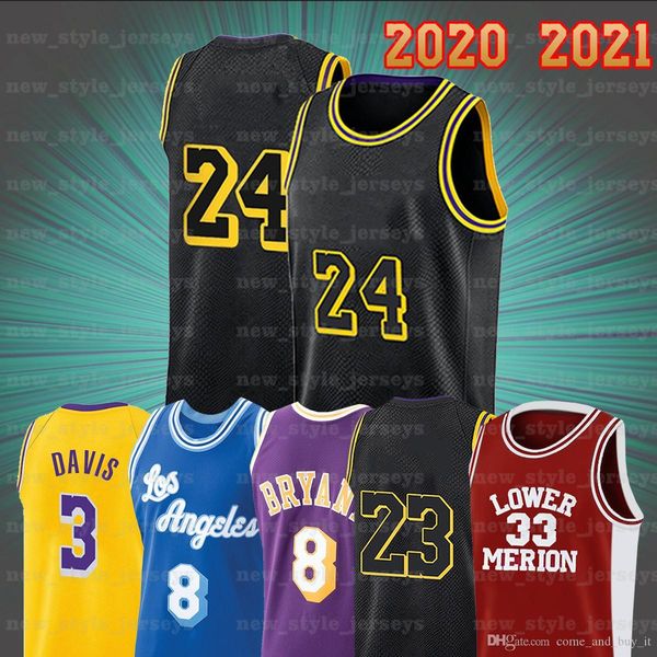 

2021 los angeles lakers alex 4 caruso jersey lebron 23 james anthony 3 davis kyle bryant mens6, Black;red