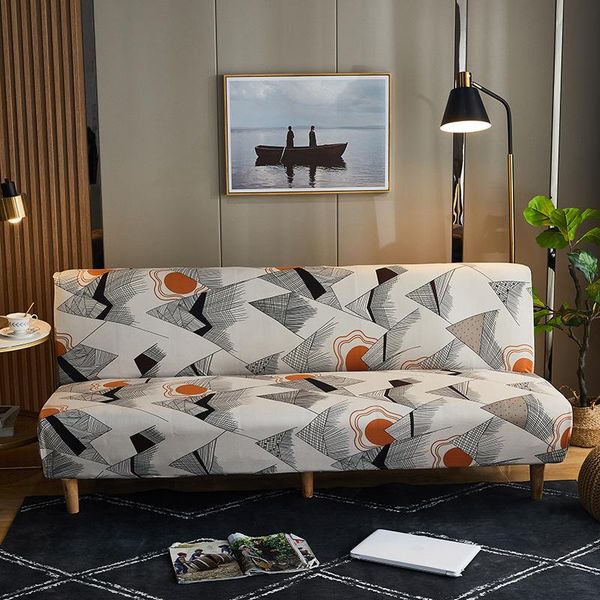 

chair covers printed sofa bed cover modern style folding seat slipcovers stretch spandex armless couch anti-dirty washable protector