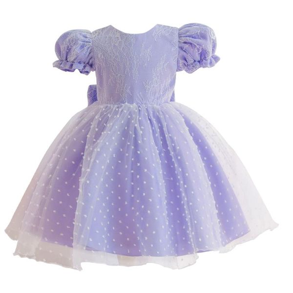

girl's dresses 2021 baby toddler girls one-year-old wash dress girl birthday party evening big bow lace princess, Red;yellow