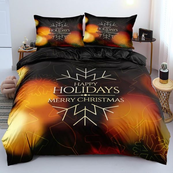

bedding sets marry christmas black bed linens xmas duvet cover set quilt/comforter case pillow sham 265x230 king  full size