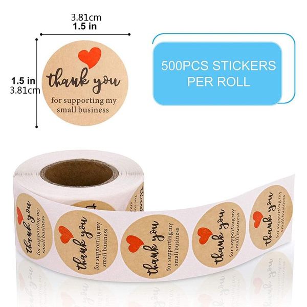 

gift wrap 2021 500pcs thank-you pattern stickers kids stationery sealing decorative labels for decor