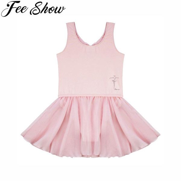 

skirts girls ballet skirt for children pink black toddler sleeveless shiny dance costume leotard 2-14 y, Blue