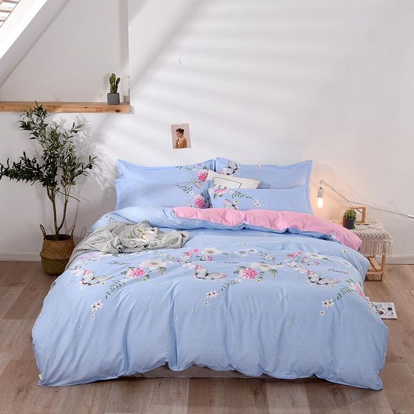 

bedding sets aloe cotton 3/4 pcs set double design fashion quilt cover bedsheet pillowcase comfortable soft nordic style bedclothes oceania