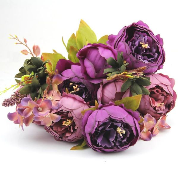 

decorative flowers & wreaths 1 bouquet light pink vintage artificial peony silk flower room wedding decor diy