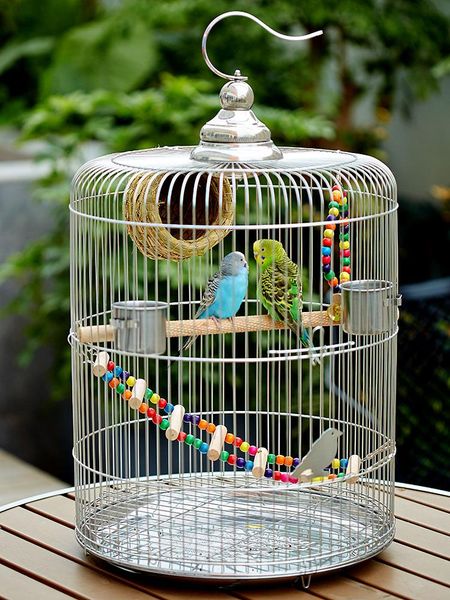 

bird cages large stainless steel cage parrot metal houses outdoor birds travel toy jaula pajaro grande accessories dl60nl