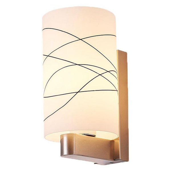 

wall lamp modern glass cylinder corridor bedroom bedsides lights stair case sconces hallway balcony lamps