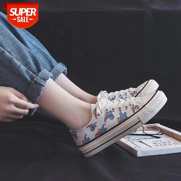 

women's shoes 2020 spring fashionable canvas shoes; flat sandals. on the platform and comfortable shoes; cartoons graffiti shoes #m962