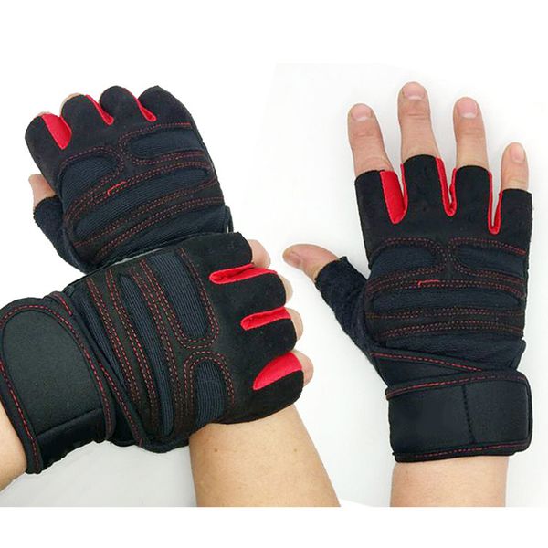 

men women gym gloves with wrist wrap support for workout fitness weight lifting m2