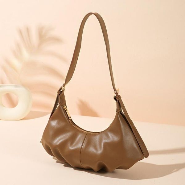 

evening bags luxury design women's hobos shoulder fashion quality pu leather ladies underarm bag elegant female small tote purse handba