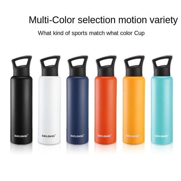 

water bottles 304 stainless steel sports kettle large capacity double vacuum cup outdoor mountaineering fitness