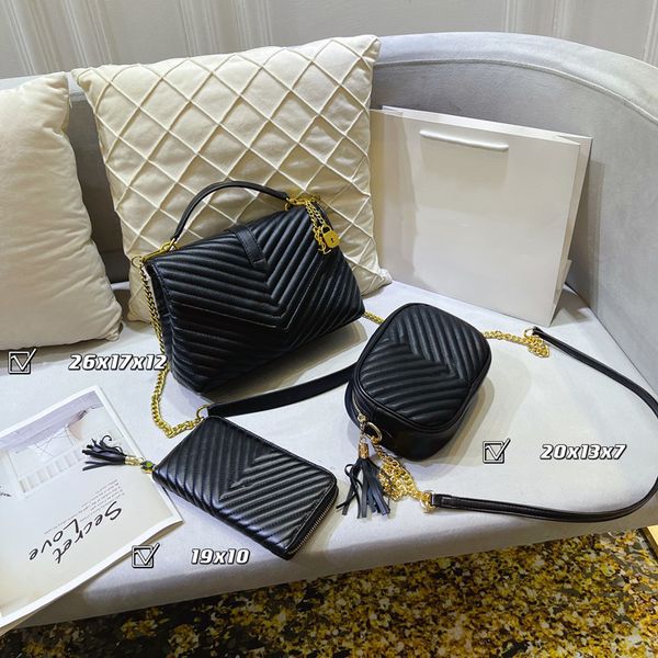 

20ss popular money fashion lou vdeng women's bag retro luxury designer original leather messenger double shoulder zipper portable woman