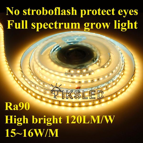 

ra90 5m 600 led 2835 full spectrum led strip 5m,24v 12v flexible light 120 led/m high brightness strip white/warm white