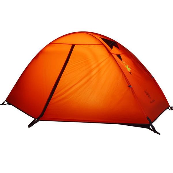 

2021 hillman tent 20d silicone fabric ultralight 1 person double layers aluminum rod hiking single tent 4 season 2 colors