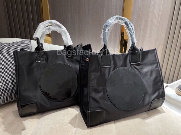 

simple temperament elegant solid color nylon shopping bag high - class large capacity circular design embossed pattern tote bags daily commu