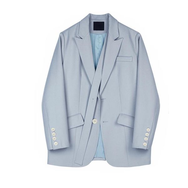 

2021 new design fashion solid single breasted notched suit jacket women blazers, White;black