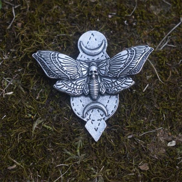 

pins, brooches death's-head moth brooch gift, Gray