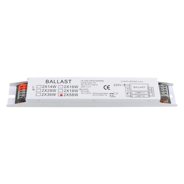 Reattori per lampade fluorescenti con reattore elettronico ad ampia tensione T8 220-240 V CA 2x30 W