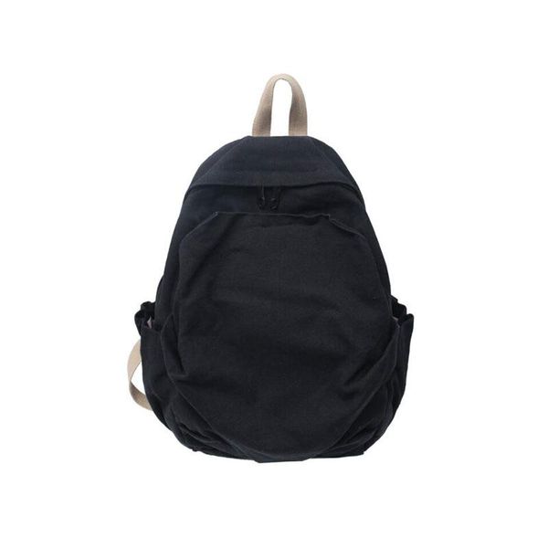 

backpack 2021 spring large-capacity canvas solid color female student school bag ladies