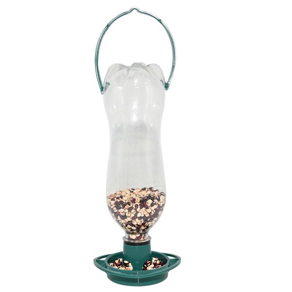 

customized felt portable hanging plastic bottle bird feeder with one watering well recycle bottles feeder