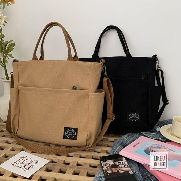 

evening bags japanese style original simplicity canvas tote bag simple all -matching large capacity shoulder messenger for men and women