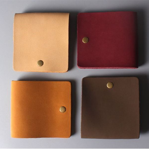 

men genuine leather coin purse cowhide card holder bifold wallet fashion money bag for christmas, Red;black