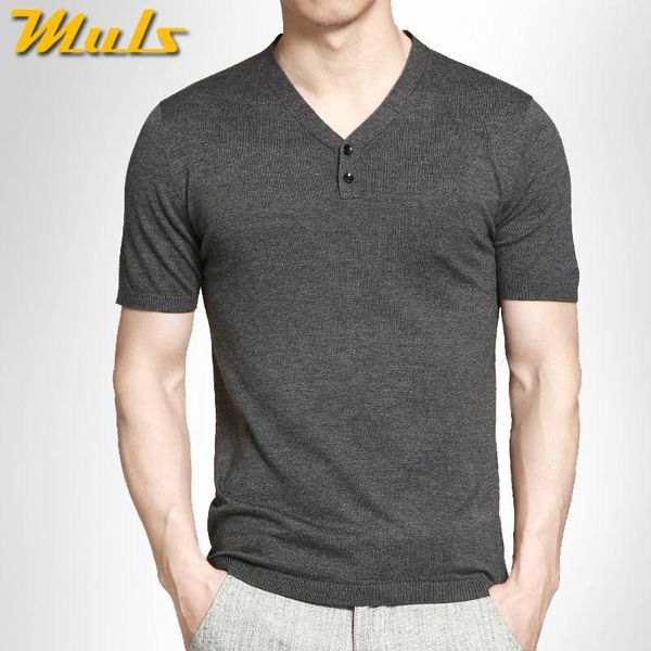

men's t-shirts 8colors summer style short t shirts men pullover sweater knitwear v neck simple mens brand muls big size m-4xl ms16023, White;black