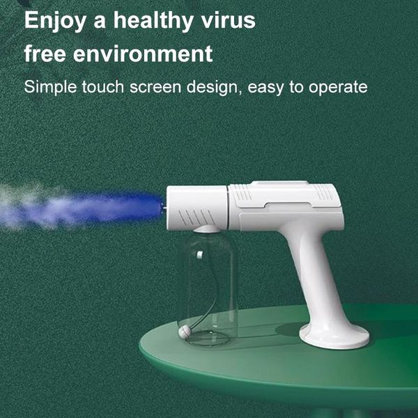 

watering equipments 650ml wireless gun disinfectant sprayer usb charging blue-ray nano steam sterilization nebulizers pest control water