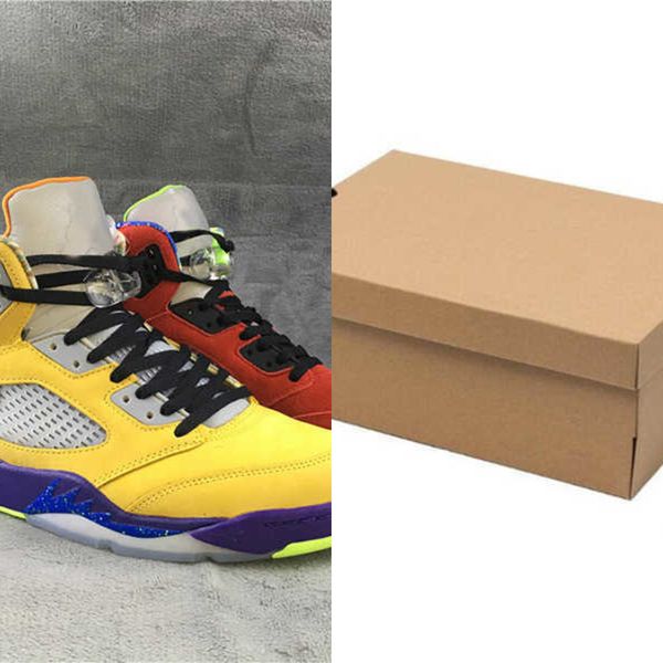 

red yellow basketball shoes 5s mens jumpman 5 what the fashion sneakers