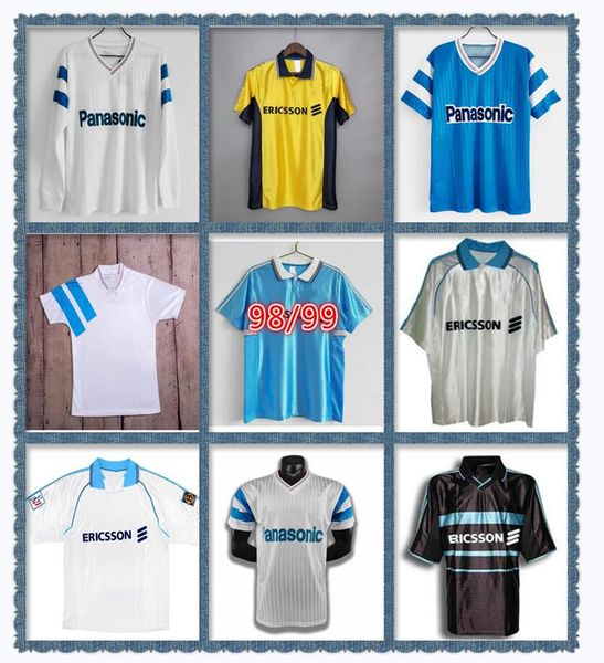 

retro 93 92 99 soccer jerseys football shirt deschamps papin boli desailly jersey lopez thauvin voller payet .gustavo, Black;yellow