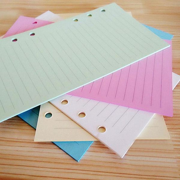 

colorful refill inner pages rechange paper for organizer notebook planner 6 holes loose leaf notepads, Purple;pink