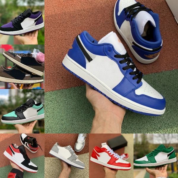 

2021 new 1 mens basketball shoes low pass the torch black toe shadow noble red game royal grey white retroes 1s women skateboard shoes