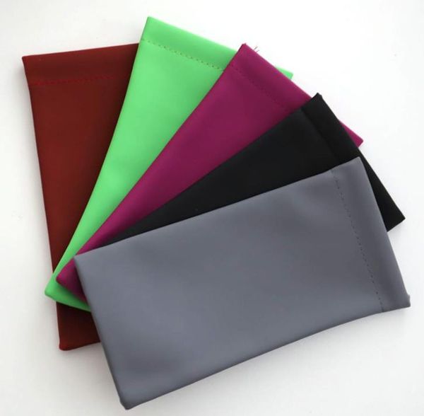 

sunglasses cases light weight water proof squeeze eyeglass spring soft leather pouch slip in sunglass case mobile phone protector qqg01