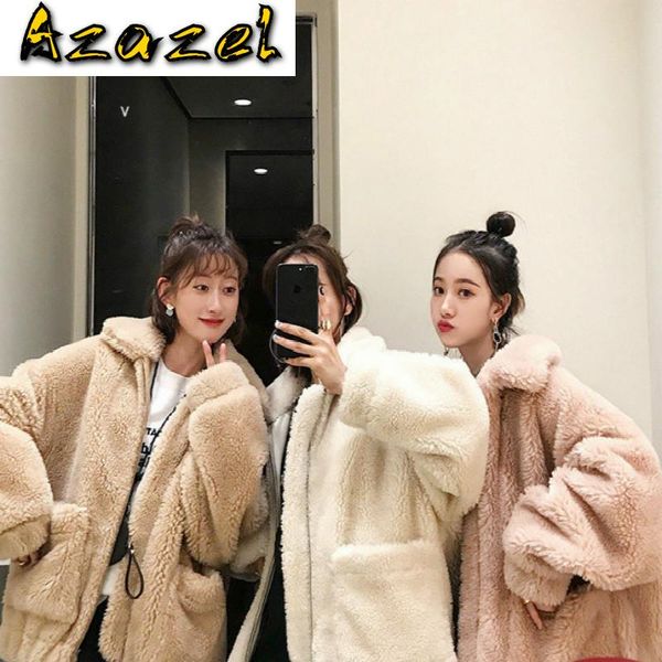 

women's fur & faux autumn winter clothes 2021 wool jacket korean real coat streetwear vintage abrigo mujer zt3146, Black