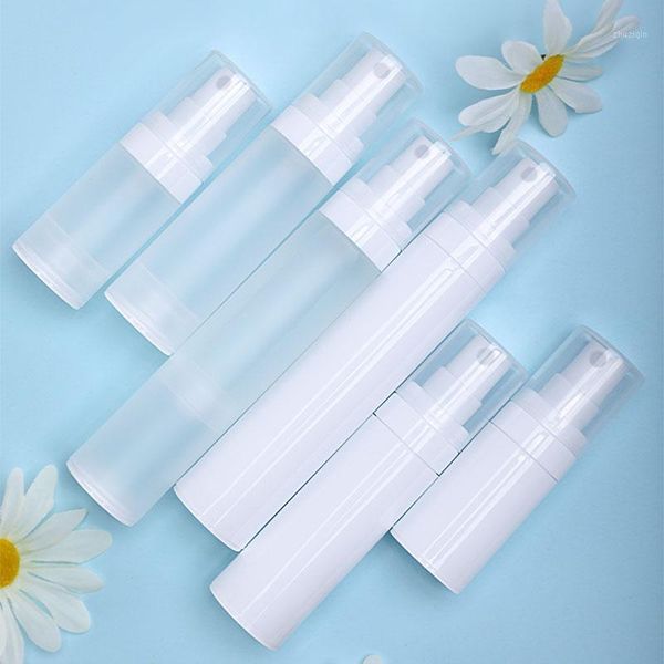 

storage bottles & jars 10pcs small empty plastic airless vacuum pump press bottle container for cosmetic makeup travel liquid refillable