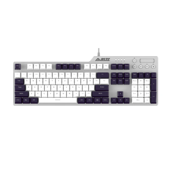 

keyboards ajazz ak35i 104 keys full swappable wired mechanical gaming keyboard programmable nkro with shine through keycaps for gamers