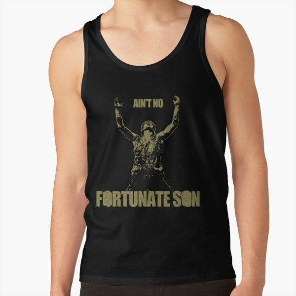 

fortunate son mens underwear cotton tank men sleeveless vietnam creedence clearwater revival, White;black
