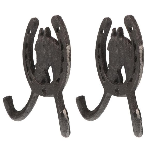 

dog apparel 2pcs wall-mounted hanger vintage horseshoe shaped clothes hook for home