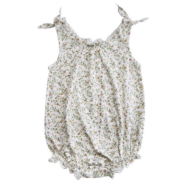 

021 summer baby girl cute print halter garment baby briefs with onesie baby girl clothes 210701, White