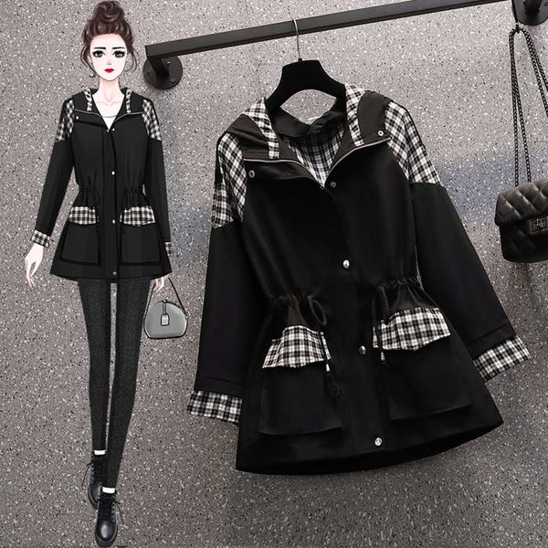 

large size women's new spring dress 2021 fat sister mm foreign style and thin temperament, Tan;black