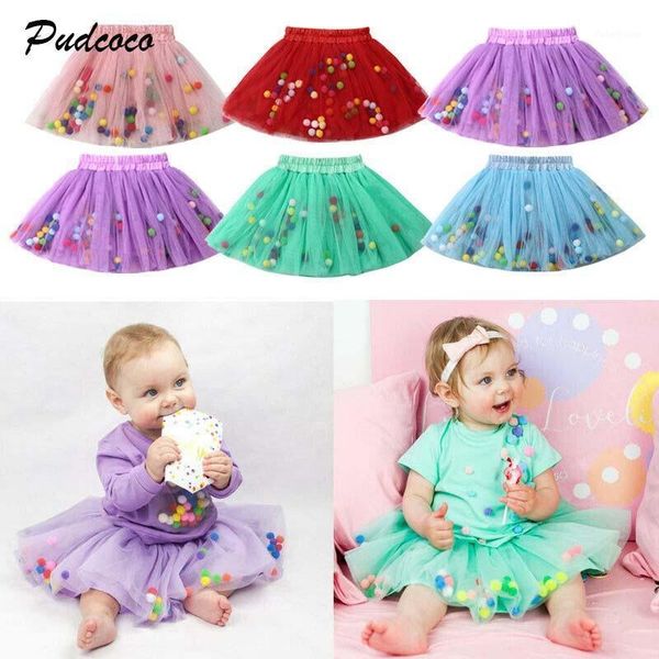 

skirts 2021 brand kids baby girls dancewear tutu tulle skirt pettiskirt ballet party fancy princess 0-3y1, Blue