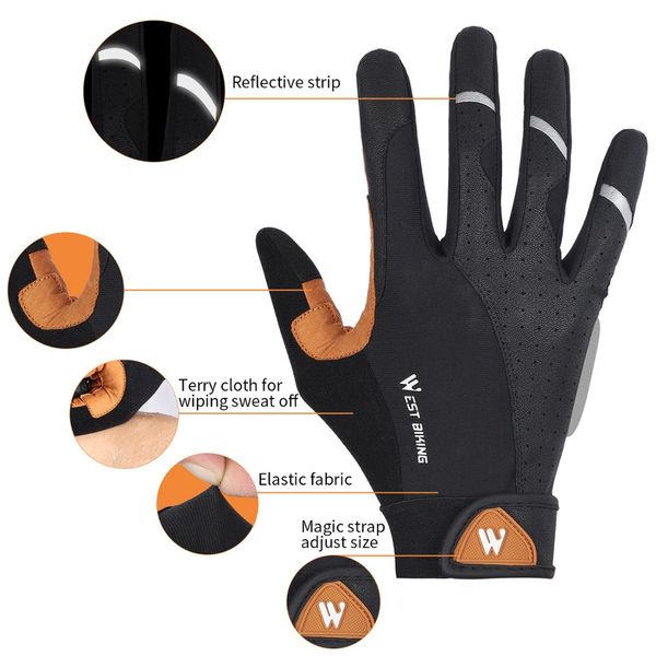 

west biking cycling gloves anti-slip breathable men women gloves anti-shock outdoor sport mtb bike bicycle motorcycle glovesg, Blue;gray