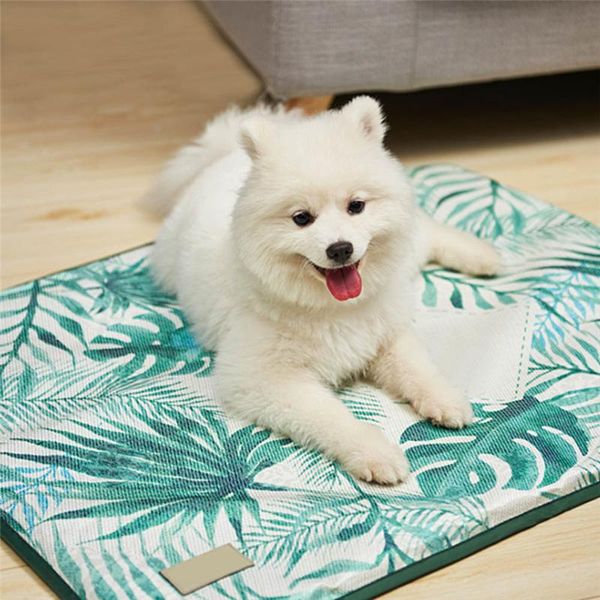 

kennels & pens ice silk pet dog cooling mat for cat dogs floor mats blanket sleeping bed cushion summer cold pad